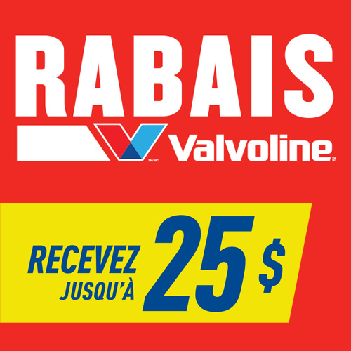 Rabais Valvoline Recevez 25$